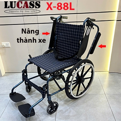 Thành xe nâng lên của xe lăn lucass X88L