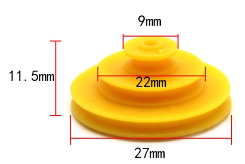 PULY ĐA NĂNG 3 KÍCH THƯỚC TRỤC 2MM 4