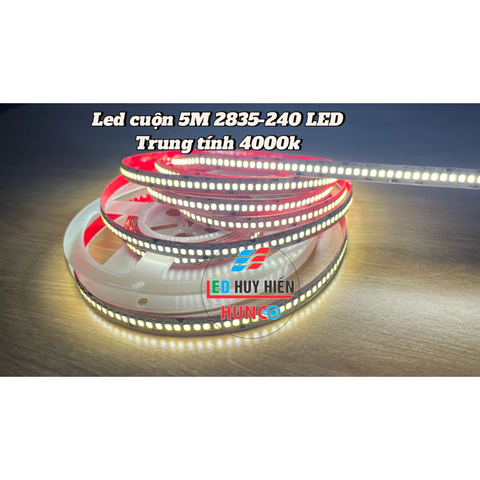 Cuộn Led dây dán  12V 2835 240 Led_cuộn 5 mét 12V