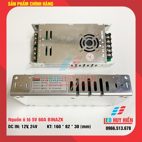Nguồn ô tô 5V - 60A (300W) BINAZK