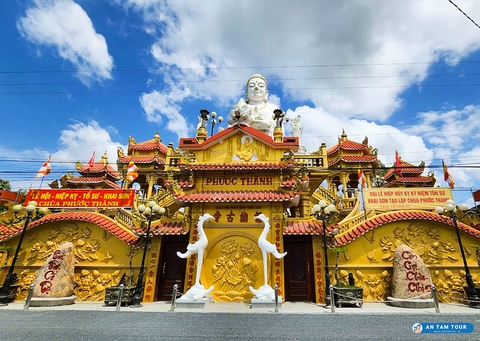 Chùa Phước Thành - Ngôi chùa đẹp lộng lẫy và độc đáo ở An Giang