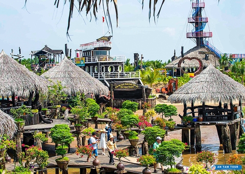 Vui chơi thả ga tại khu du lịch Cồn Én An Giang