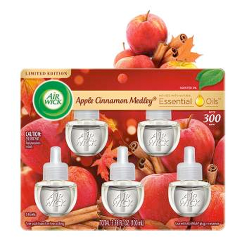 Tinh Dầu Cắm Điện Airwick Apple Cinnamon 20ml x 5 USA