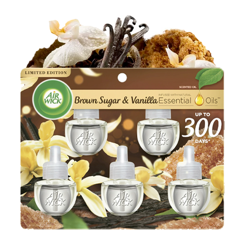 Tinh Dầu Cắm Điện Airwick Brown Sugar & Vanilla , 20ml x 5 USA