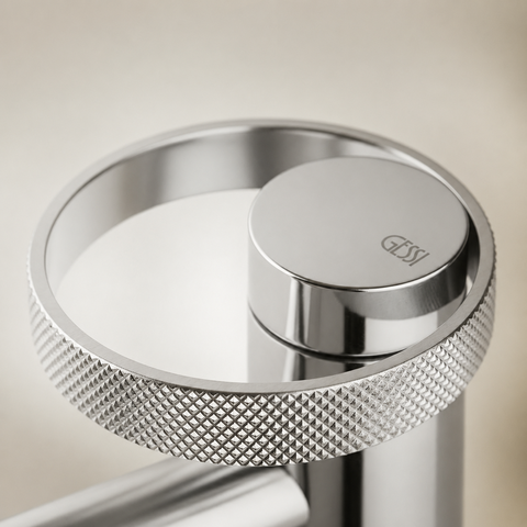 Vòi chậu rửa một lỗ thân thấp gắn bàn Gessi Anello Vietceramics (Ý)