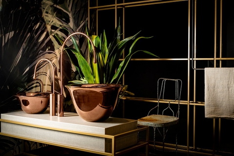 Vòi chậu rửa một lỗ thân thấp gắn bàn Gessi Goccia Vietceramics (Ý)
