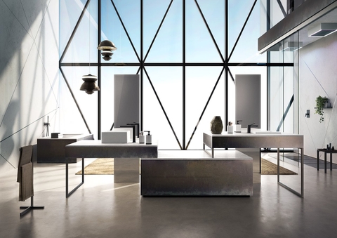 Bộ sen tay gắn tường Gessi Rettangolo K Vietceramics (Ý)