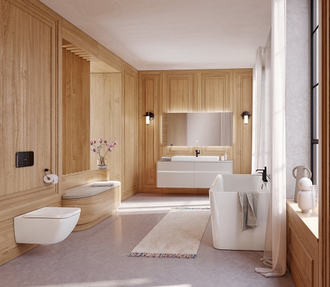 Mặt nạ xả của bồn cầu gắn tường Villeroy & Boch ViConnect Vietceramics (Đức)