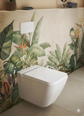 Mặt nạ xả của bồn cầu gắn tường Villeroy & Boch ViConnect Vietceramics (Đức)