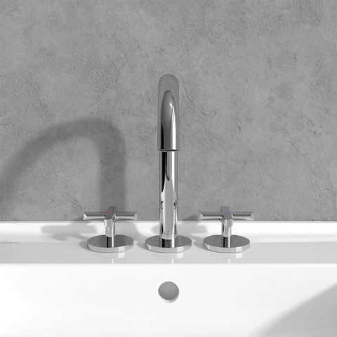 Vòi chậu rửa ba lỗ thân thấp gắn bàn Villeroy & Boch Loop & Friends Vietceramics (Ý)