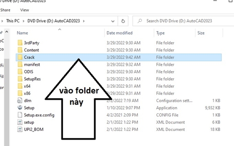  Crack AutoCAD 2023 Bước 2