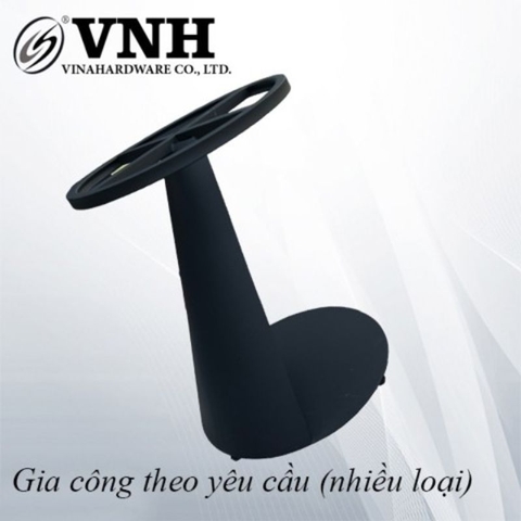 Khung bàn tròn chân xéo, sơn đen tĩnh điện - VNH500400