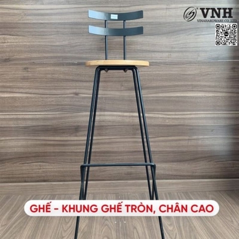 KHUNG GHẾ TRÒN, CHÂN CAO - VNH00850