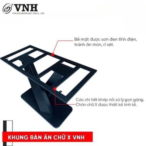 KHUNG BÀN ĂN CHỮ X VNH - VNH148078