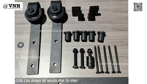 Bánh xe tiện nhựa cửa lùa Vinahardware gia công -VNH120322 - Phi 70mm