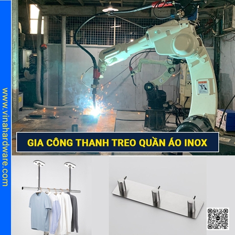 GIA CÔNG THANH TREO QUẦN ÁO INOX