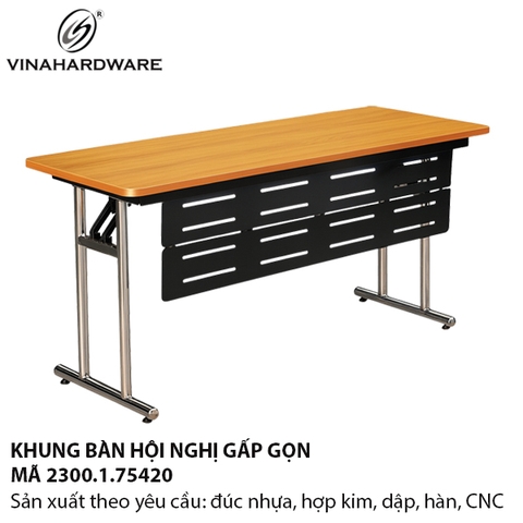 Khung Bàn Gấp Gọn Hội Nghị 2300.1.75420 — Chân Inox SUS304 Sáng Bóng