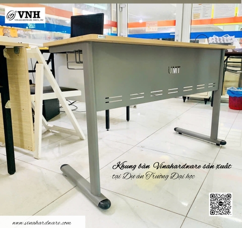 Khung Bàn Zico màu xám tĩnh điện Vinahardware, kích thước 1200x500x760mm