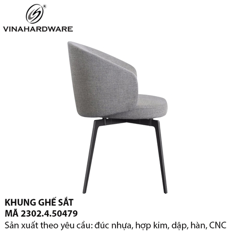 Ghế Sắt Bọc Nệm Vải Nỉ Nhung – Mã 2302.4.50479 | Vinahardware