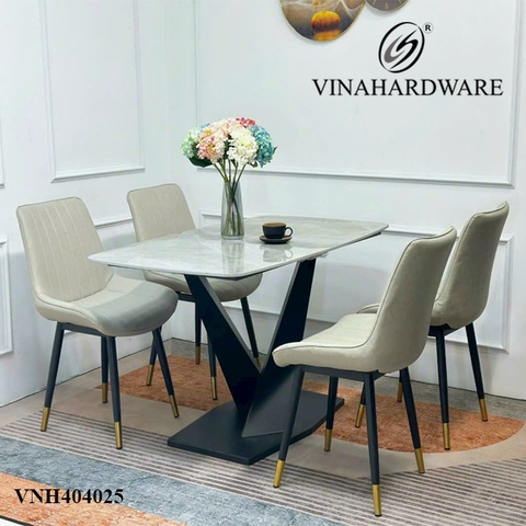 Bộ bàn ghế ăn VNH404025 chân chéo Vinahardware (Bộ)