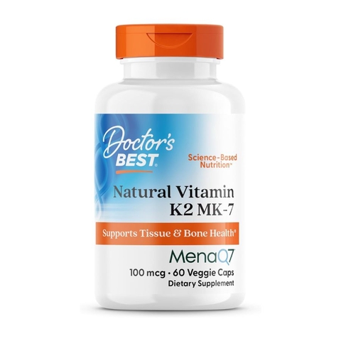 Doctor's Best Natural Vitamin K2 MK-7 with MenaQ7, 100 mcg (60 Veggie Caps)