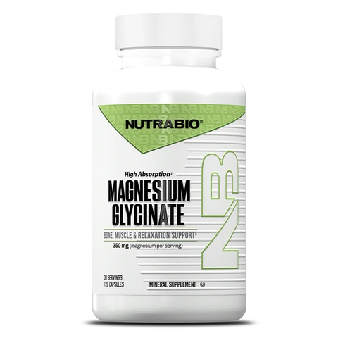 NutraBio Magnesium Glycinate, 120 Capsules