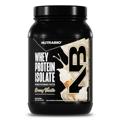 NutraBio Whey Protein Isolate, 2Lbs (907g)