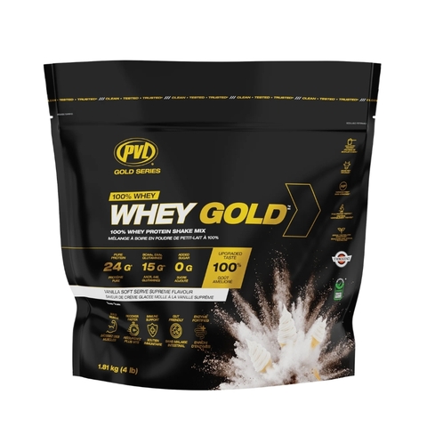PVL Whey Gold - 100% Whey Protein Shake Mix, 4 Lbs - 1,81 Kg