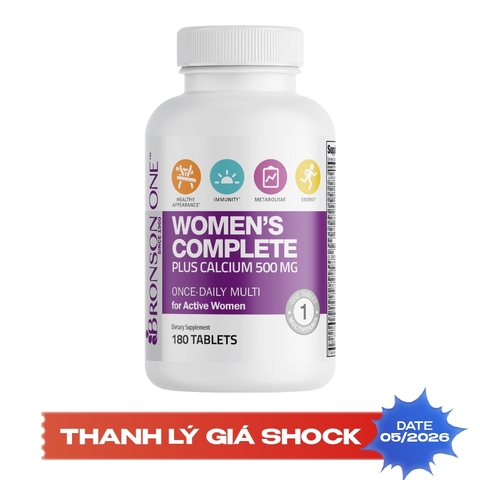 Bronson ONE™ Women’s 50+ Complete Once-Daily Multivitamin, 180 Tablets