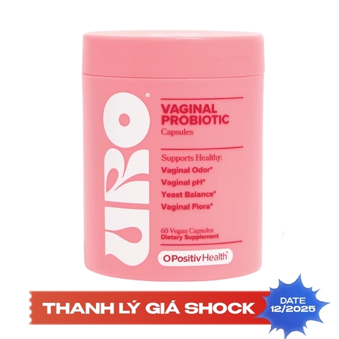 OPositiv URO Vaginal Probiotic for Women pH Balance, 60 Capsules