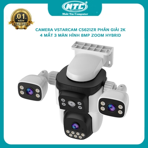 Camera IP wifi ngoài trời VSTARCAM CS621ZR phân giải 8MP 2304x1296P Zoom 10x siêu xa - xem 3 màn hình