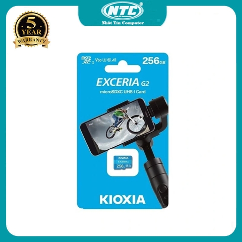 Thẻ nhớ microSDXC Kioxia Exceria G2 256GB UHS-I U3 đọc 100MB/s ghi 50MB/s (Xanh)