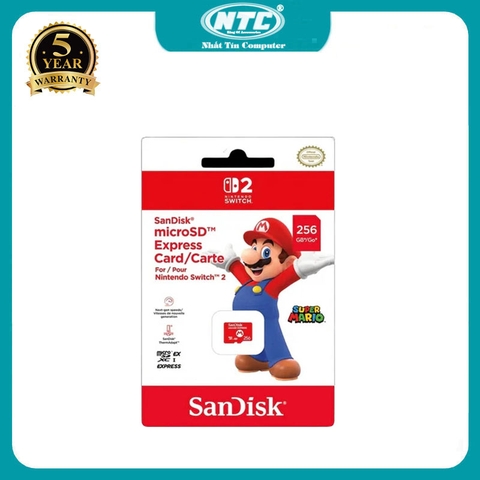 Thẻ nhớ MicroSDXC Sandisk Express 256GB chuyên dụng cho máy for Nintendo Switch 2 (Đỏ)