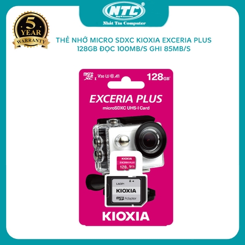 Thẻ nhớ MicroSDXC Kioxia Exceria Plus 128GB U3 4K V30 A1 đọc 100MB/s ghi 85MB/s (Tím) - Nhất Tín Computer