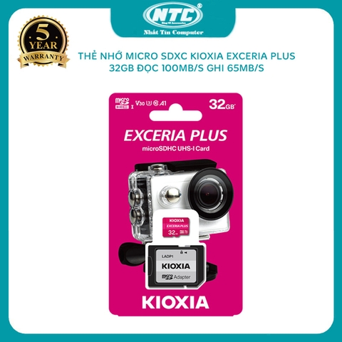 Thẻ nhớ MicroSDXC Kioxia Exceria Plus 32GB U3 4K V30 A1 đọc 98MB/s ghi 65MB/s (Tím) - Nhất Tín Computer