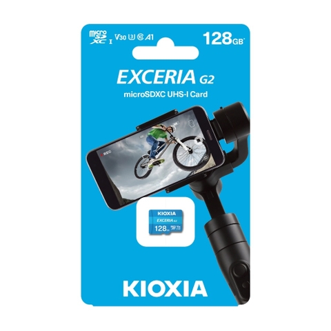 Thẻ nhớ microSDXC Kioxia Exceria G2 128GB UHS-I U3 đọc 100MB/s ghi 50MB/s (Xanh)