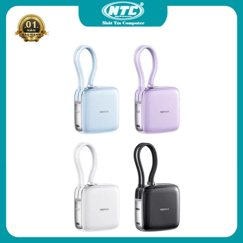 [CÓ 3C / CCC] Pin Dự Phòng Remax FP-60 10000mAh siêu nhỏ Cổng TypeC 20W, Cáp TypeC 22.5W, Lightning 12W