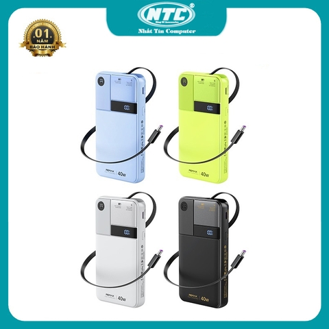 [CHỨNG NHẬN 3C / CCC] Pin Dự Phòng sạc nhanh 40W Remax FP-123 10000mAh Cổng & Cáp TypeC PD 40W / Input 30W