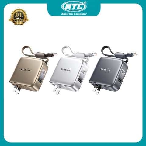 [CÓ 3C / CCC] Pin Dự Phòng kiêm bộ sạc Remax FP-90 10000mAh mini Cổng TypeC 20W, Cáp TypeC 22.5W, Chân cắm 220V
