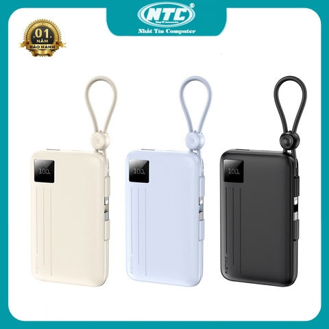 [CÓ 3C /CCC] Sạc Dự Phòng Remax FC-13 10000mAh TypeC PD 22.5W, Màn hình LCD, Kèm 2 cáp TypeC & L-Ning