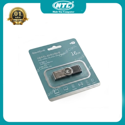 USB 2.0 GOOD COOL U21 16GB nắp xoay tốc độ đọc 20MB/s ghi 10MB/s (đen)