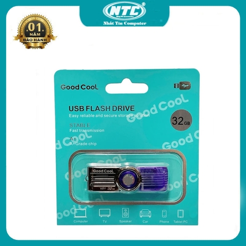 USB 2.0 GOOD COOL U21 32GB nắp xoay tốc độ đọc 20MB/s ghi 10MB/s (tím)