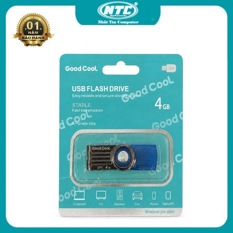 USB 2.0 GOOD COOL U21 4GB nắp xoay tốc độ đọc 20MB/s ghi 10MB/s (xanh)