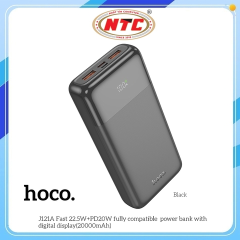 Pin dự phòng Hoco J121A 20000mAh USB QC 3.0 22.5W, TypeC PD 20W