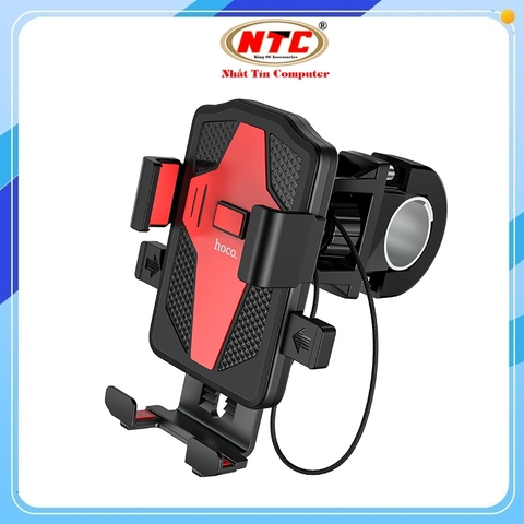 Giá đỡ điện thoại trên Xe máy, Xe đạp Hoco CA73 Xoay 360 độ (Đen)