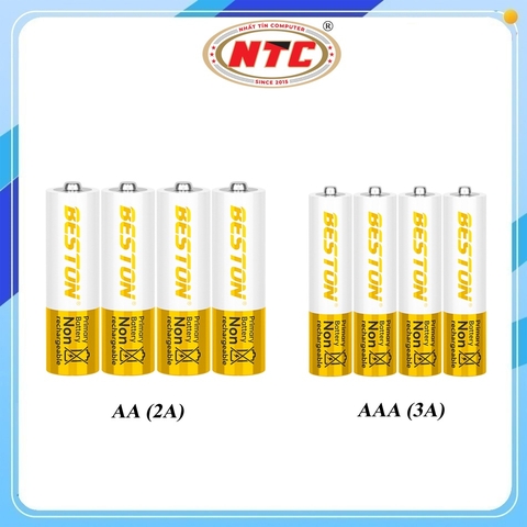Vỉ 4 Pin Kiềm Alkaline 1.5V Beston AA / AAA cho Micro, Đồ chơi, Romote, Phím Chuột, TG dùng đến 10 năm