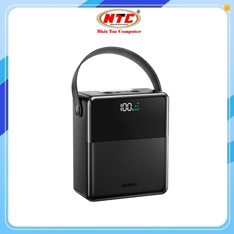 Pin dự phòng REMAX FP-1 100000mAh TypeC PD 27W, 4 USB-A max 22.5W, 3 cổng Input, Có Đèn Led (Đen)