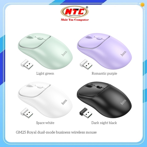 Chuột không dây Bluetooth kiêm Wireless 2.4G Hoco GM25 DPI 1600, Thiết kế đẹp mắt