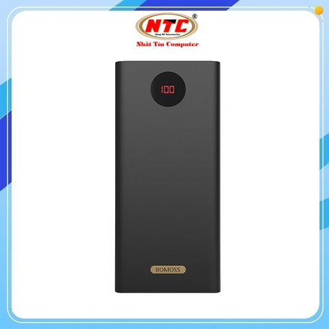 Pin sạc dự phòng Romoss PEA20 20000mAh TypeC PD 30W & 2 USB-A out 22.5W (Đen)