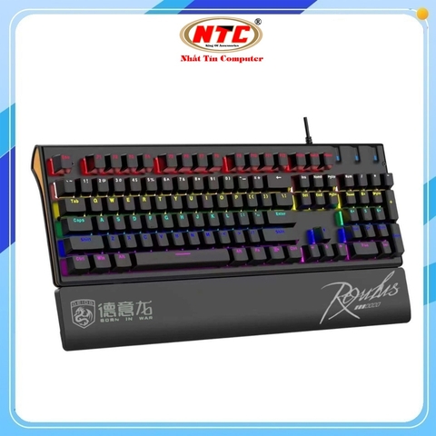 Bàn phím Cơ Led đa màu Deiog M105 Full size 104 phím, Antighost 19 phím, Chống nước IP68